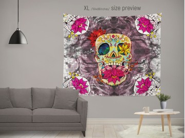 Декоративно пано Sugar skull psychedelic
